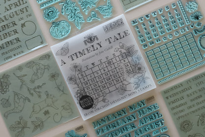 A Timely Tale Stamp | 6” x 6” | Four Sheet Boxed Set Holiday Collection