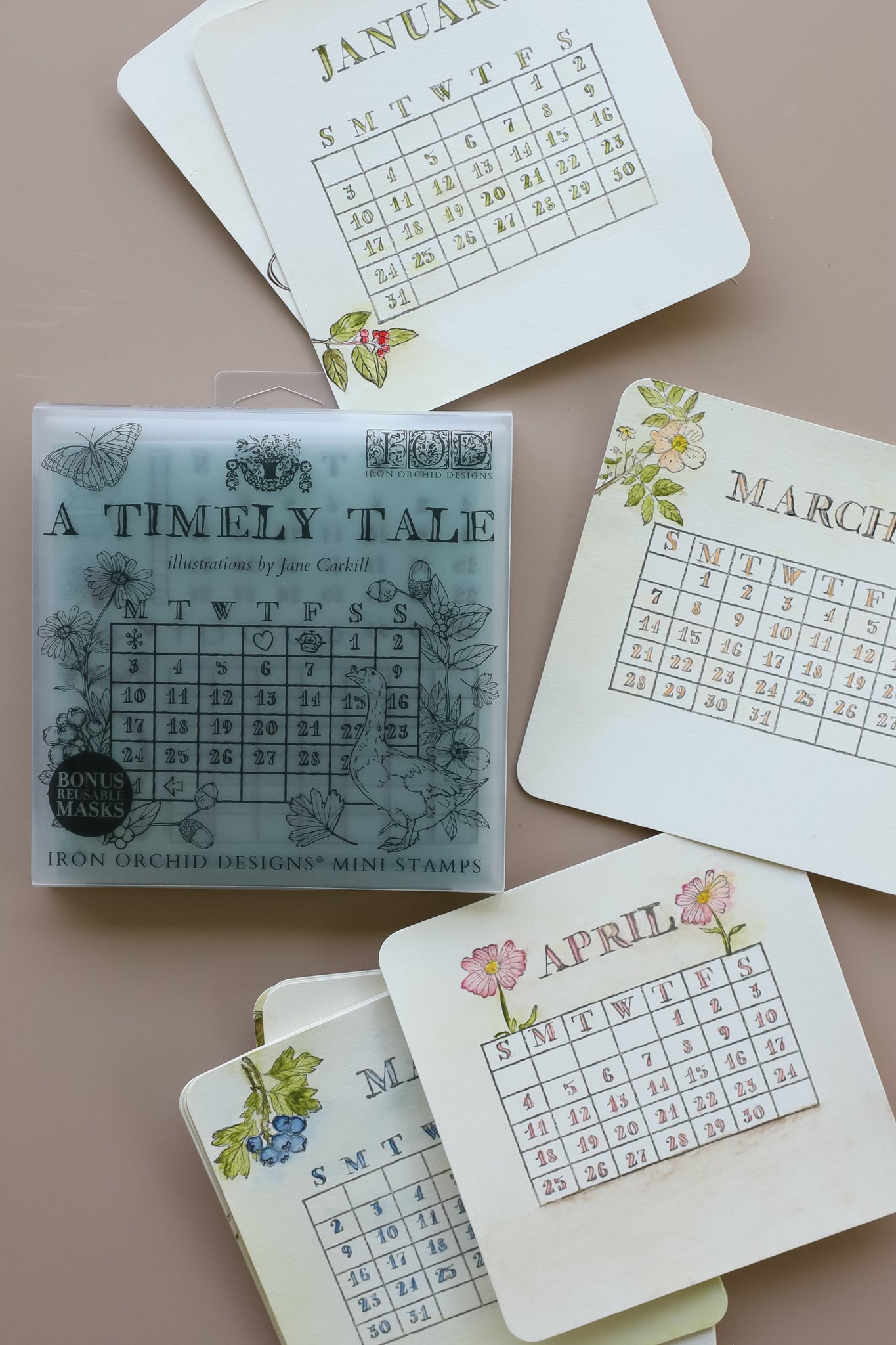 A Timely Tale Stamp | 6” x 6” | Four Sheet Boxed Set Holiday Collection