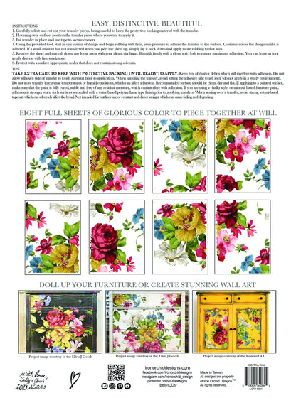WALL FLOWER IOD TRANSFER 12×16 PAD