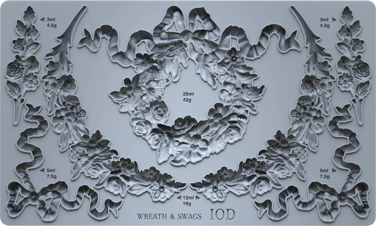 Wreath and Swags IOD mould