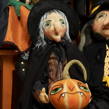 Agatha the Witch Halloween Fall Art Doll home decor