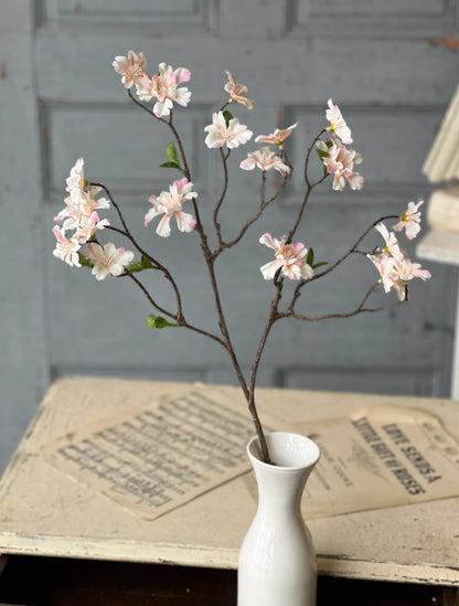 Cora Flower Spray | 27 inch | Blushing Pink | long stem faux floral home decor