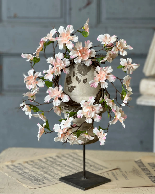 Cora Flower Candle Ring | wreath | 11" | Blushing Pink