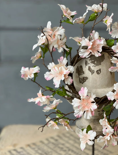 Cora Flower Candle Ring | wreath | 11" | Blushing Pink