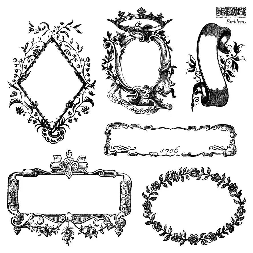 Emblems labels 12 x 12 IOD mini pack stamp