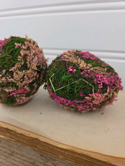 Moss Eggs Green/Pink 3' x 4.5" - set of 2