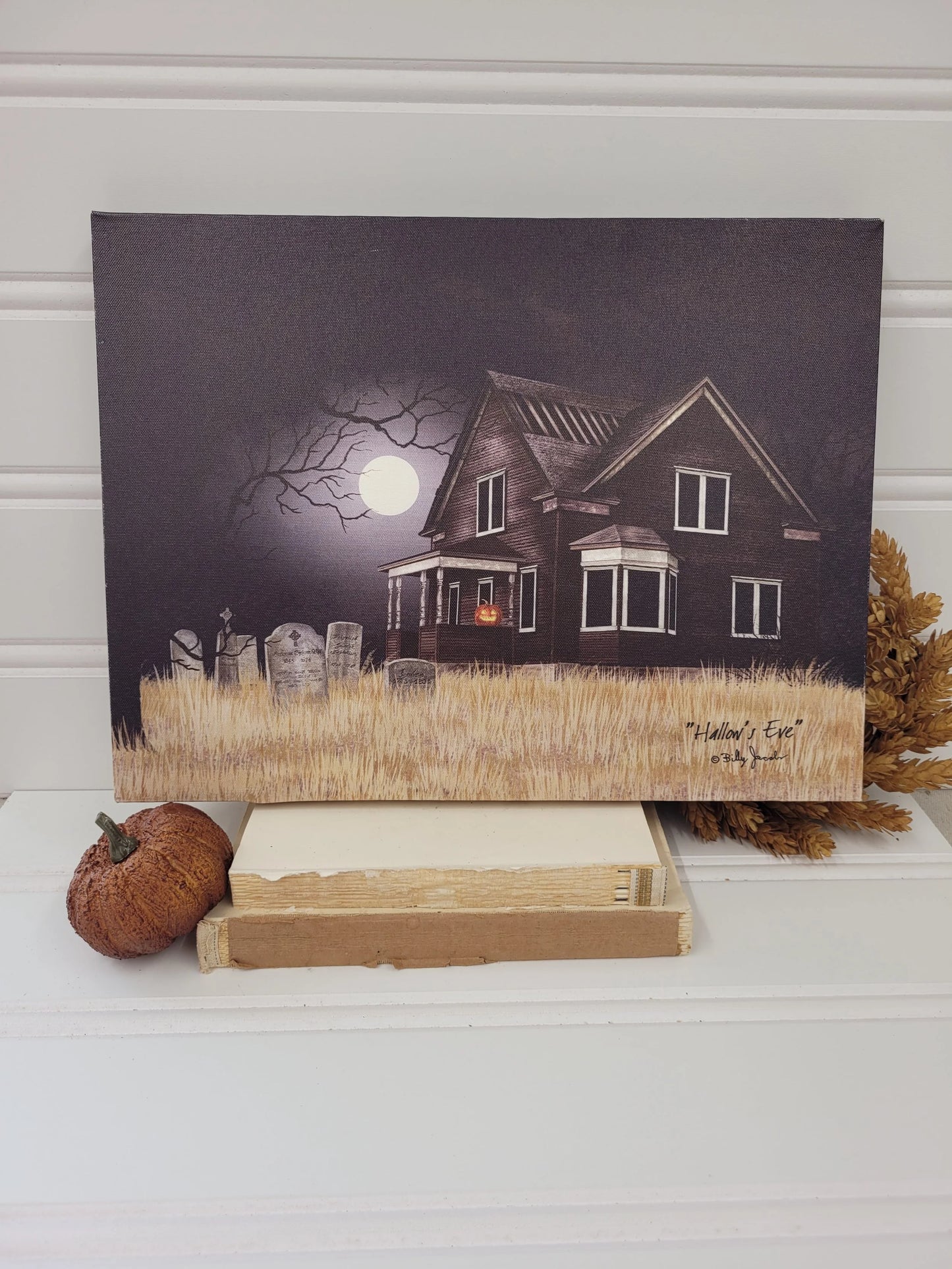 12 x 16 LED Canvas -  Hallow's Eve - Halloween light up artwork