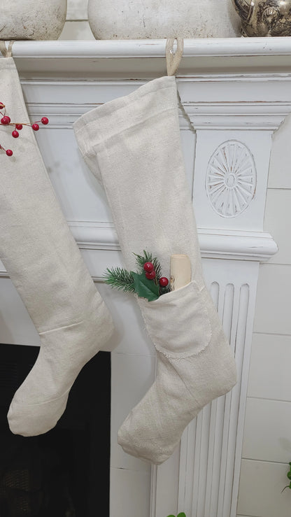24" long drop cloth stockings