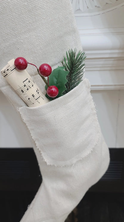 24" long drop cloth stockings
