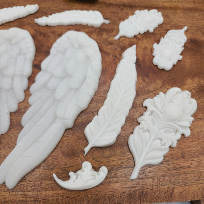 wings and feathers resin casting