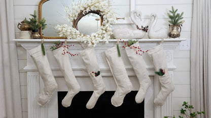 24" long drop cloth stockings