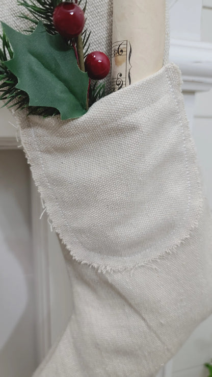 24" long drop cloth stockings