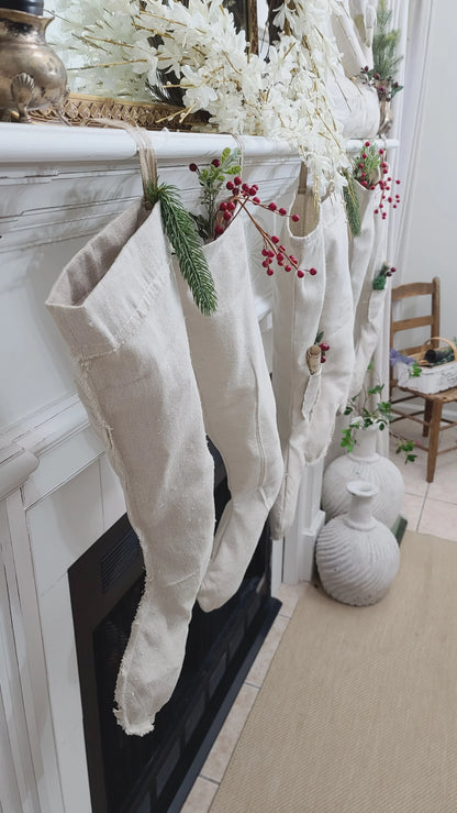 24" long drop cloth stockings