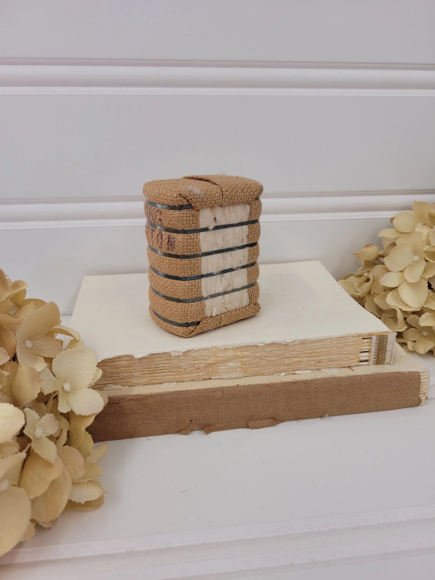 4" Vintage Mini Miniature Cotton Bale - king cotton