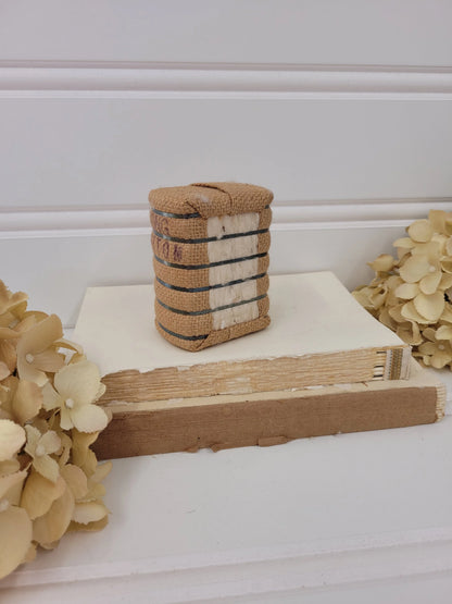 4" Vintage Mini Miniature Cotton Bale - king cotton