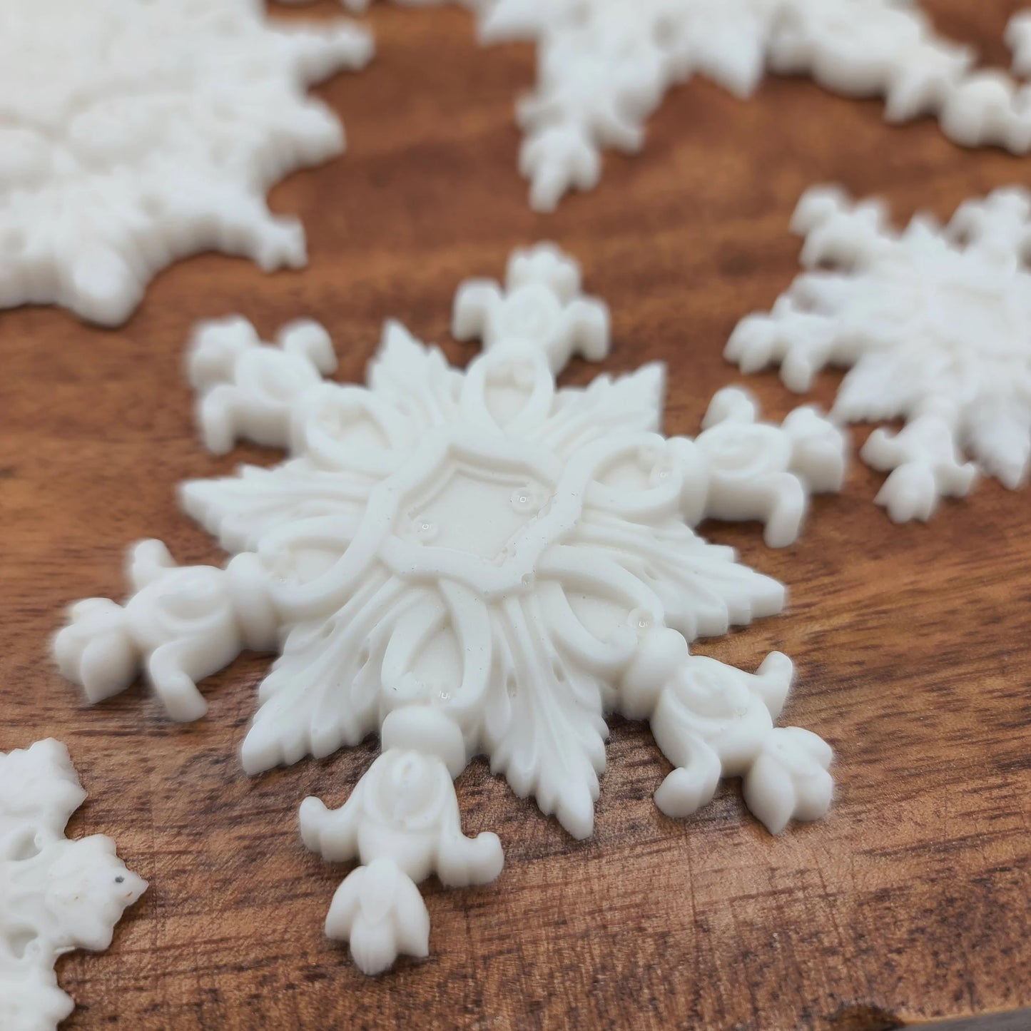 snowflake resin casting