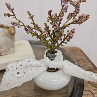 Silver glass tray vignette