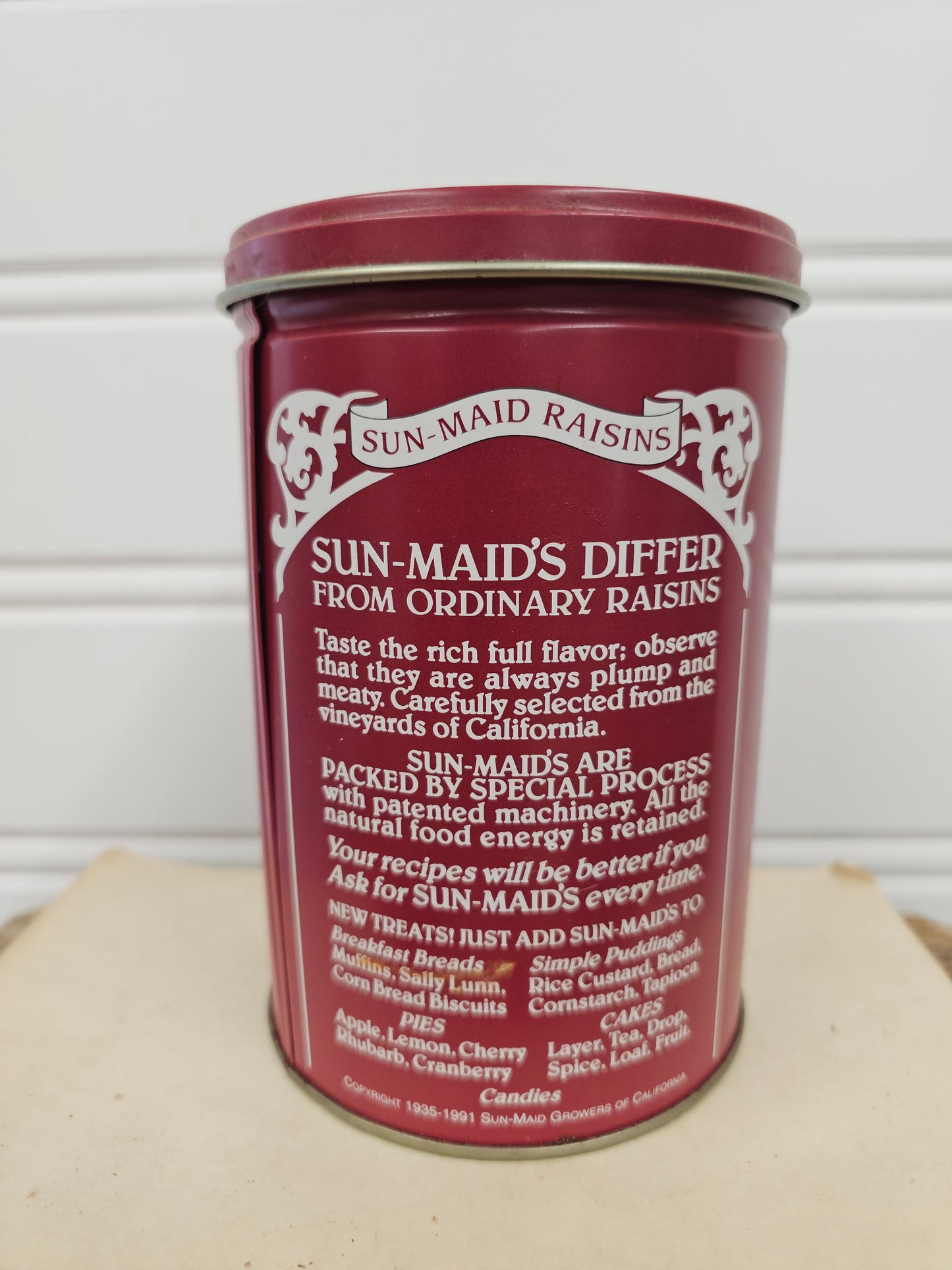 Vintage Sun-Maid Raisins Tin