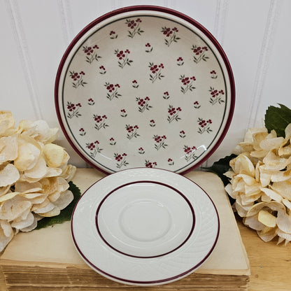 Set of Newcor Stoneware Salad Plate & Homer Laughlin China Saucer