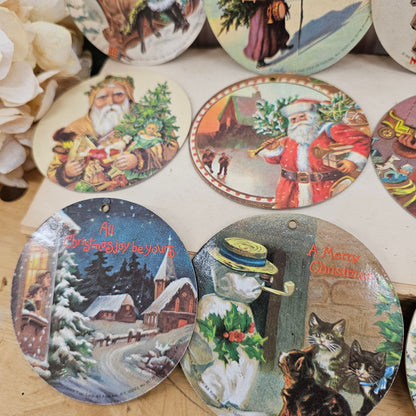 Set of 9 circle ornaments - 1981 Hong Kong
