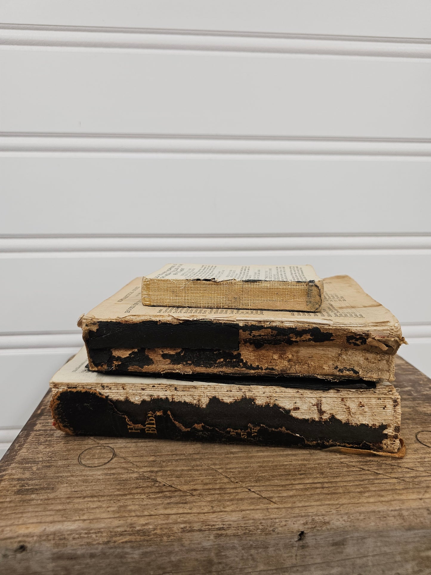 set of 3 vintage bibles - as is