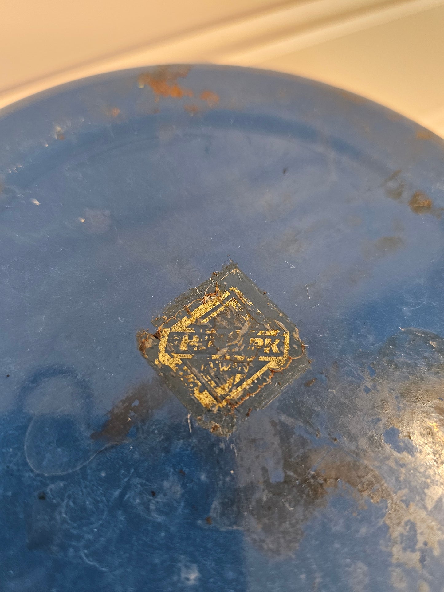 Vintage Blue Enamel Teapot