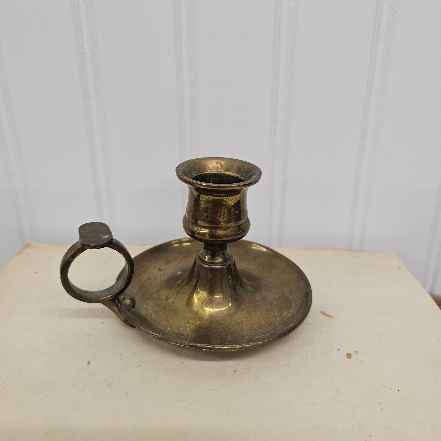 beautiful heavy Brass candle holder, England