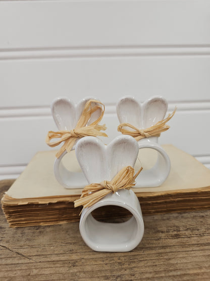 Set of 3 Bunny Napkin Rings