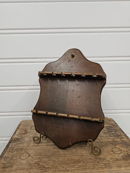 vintage wooden spoon rack