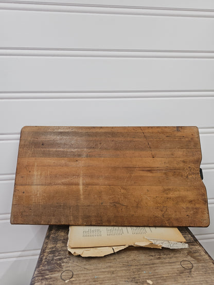 Antique two prong cast iron wood tally clipboard Cincinnati  industrial