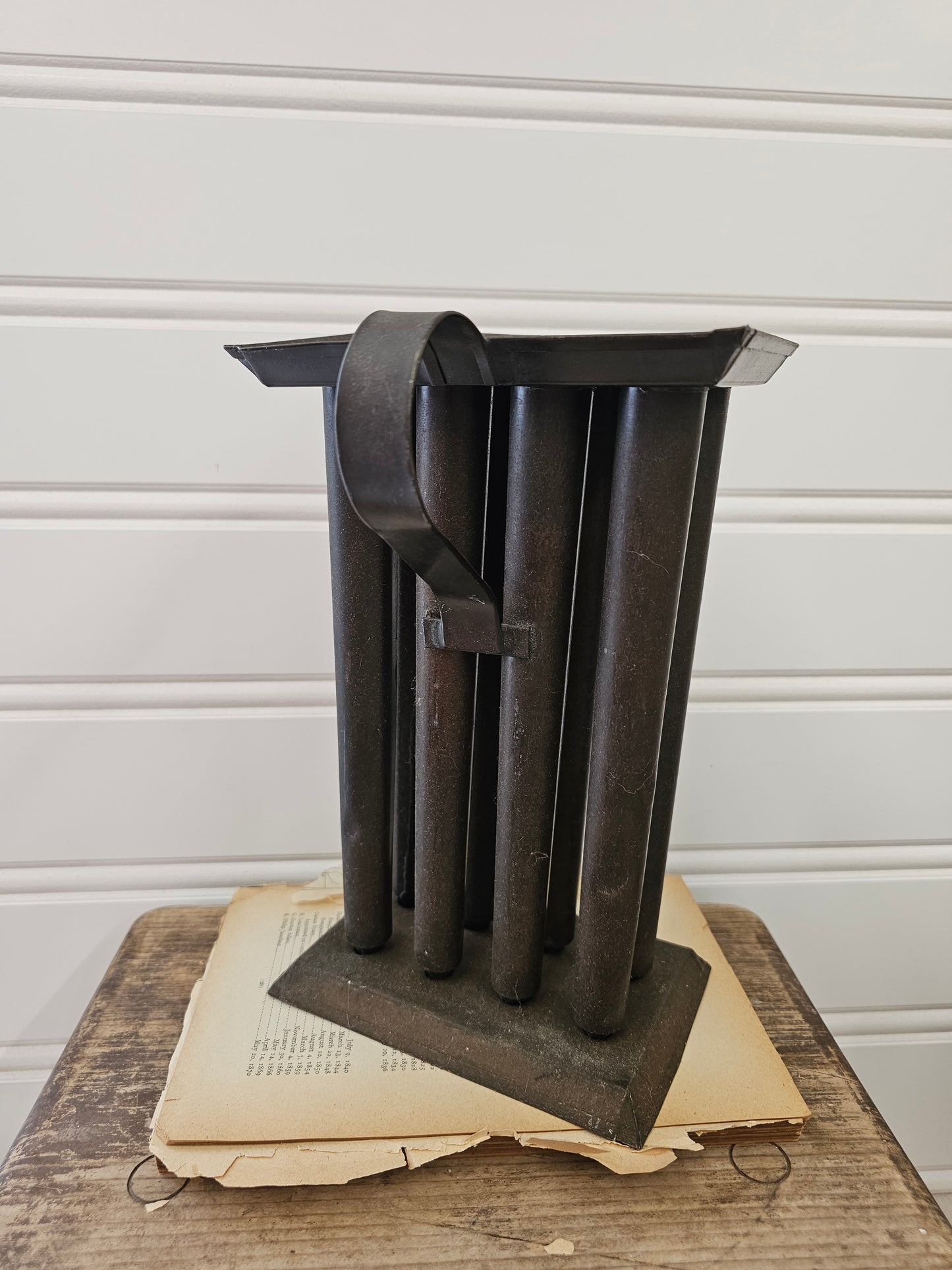 Antique 8 Tube Taper Candle Making Mold