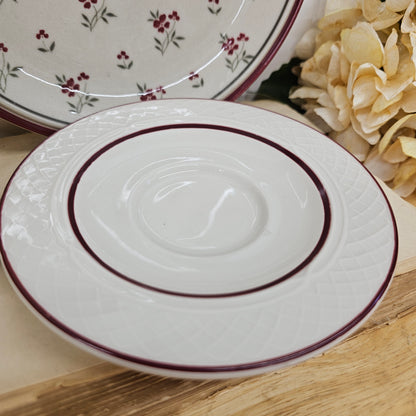 Set of Newcor Stoneware Salad Plate & Homer Laughlin China Saucer