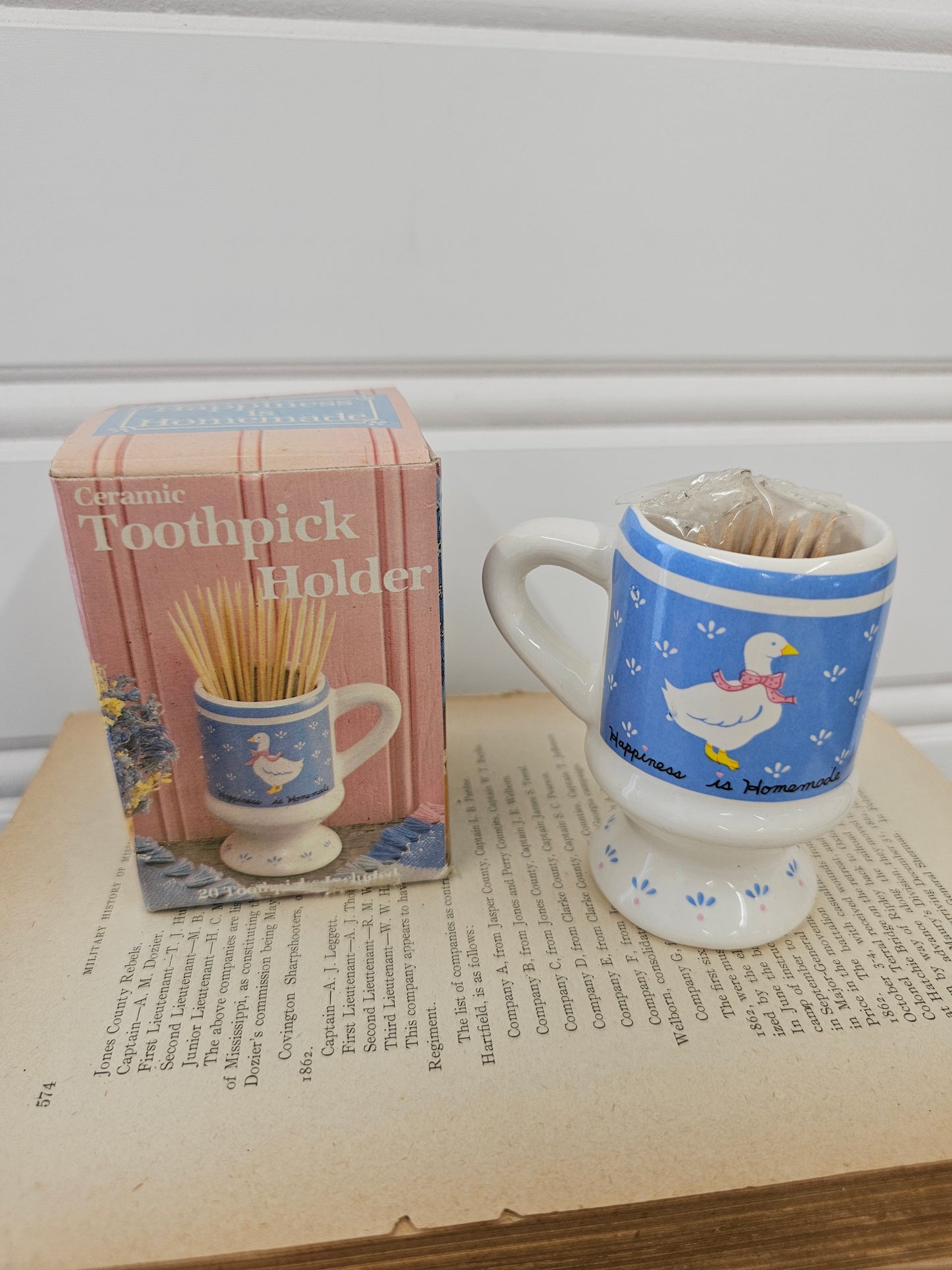 Ceramic Goose Toothpick Holder - 1987