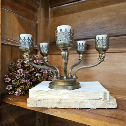 Brass riser or candle holder