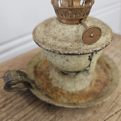 Rusty Metal Oil Lamp