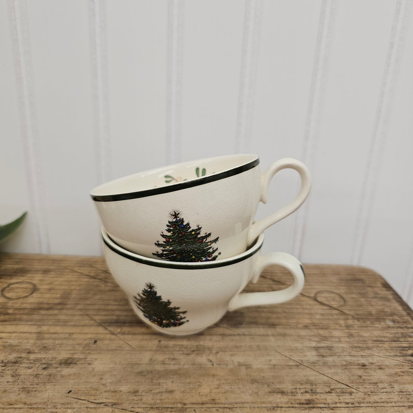 Cuthbertson Christmas tree teacups, england
