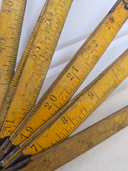 Vintage Wooden Folding Ruler
