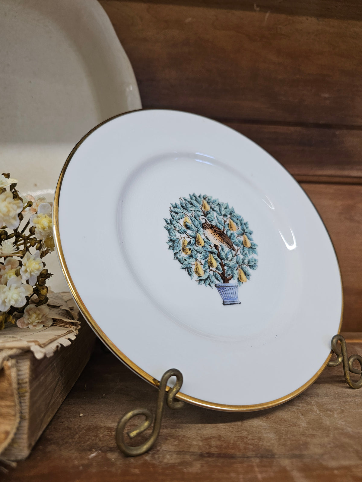 Avon partridge in a pear tree plate