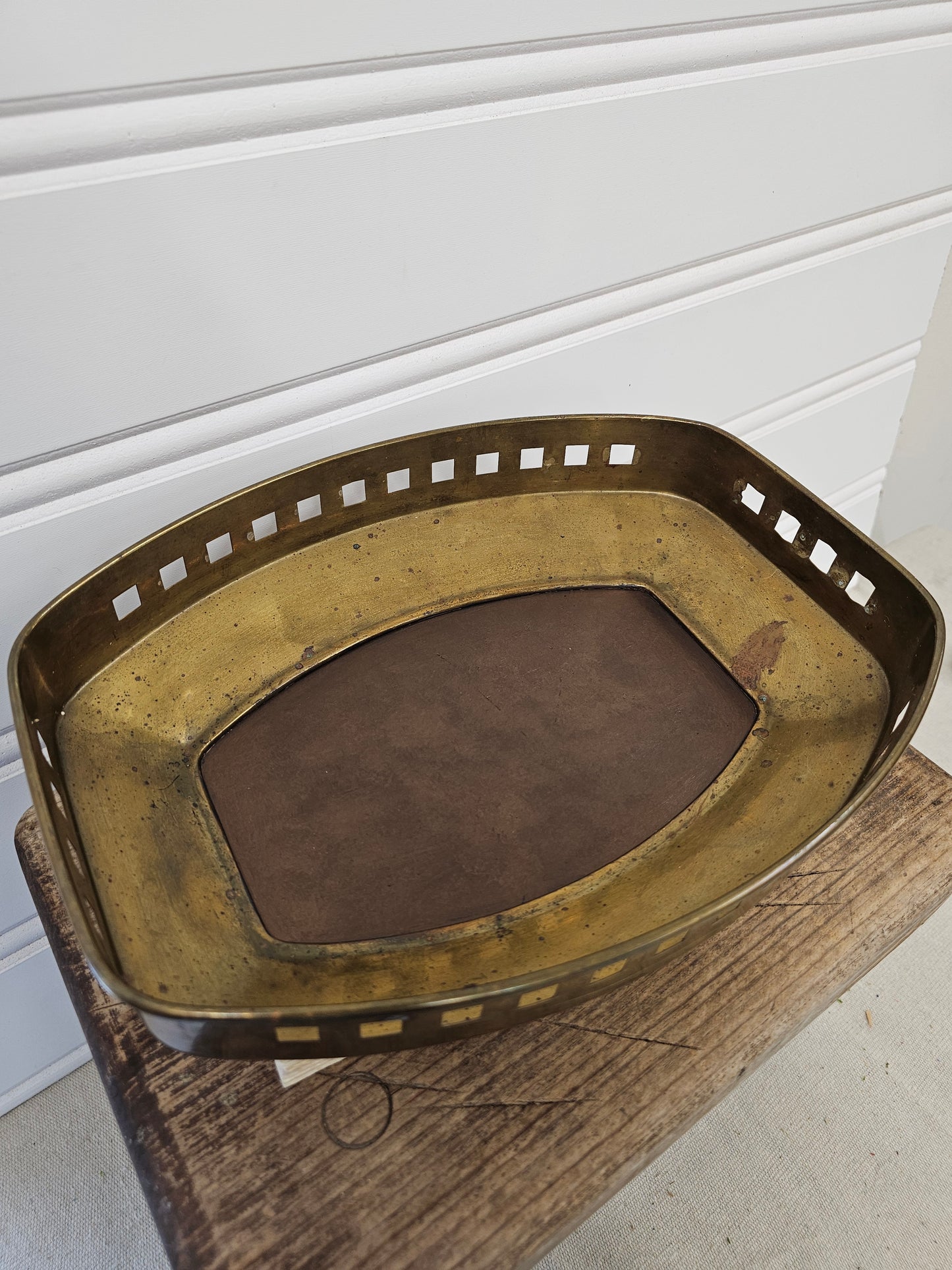 vintage brass tray