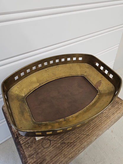 vintage brass tray