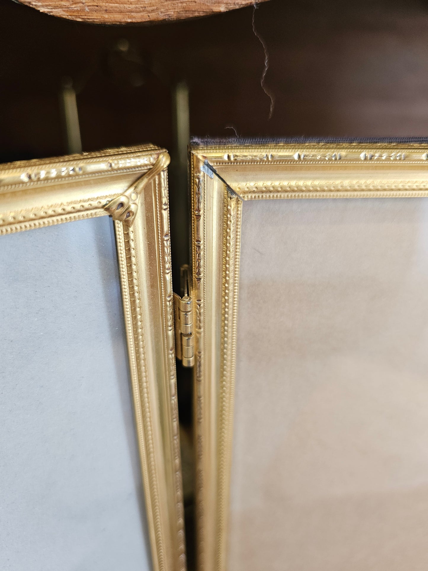 Brass Trifold Frame, Fits 8" x 10" Photos