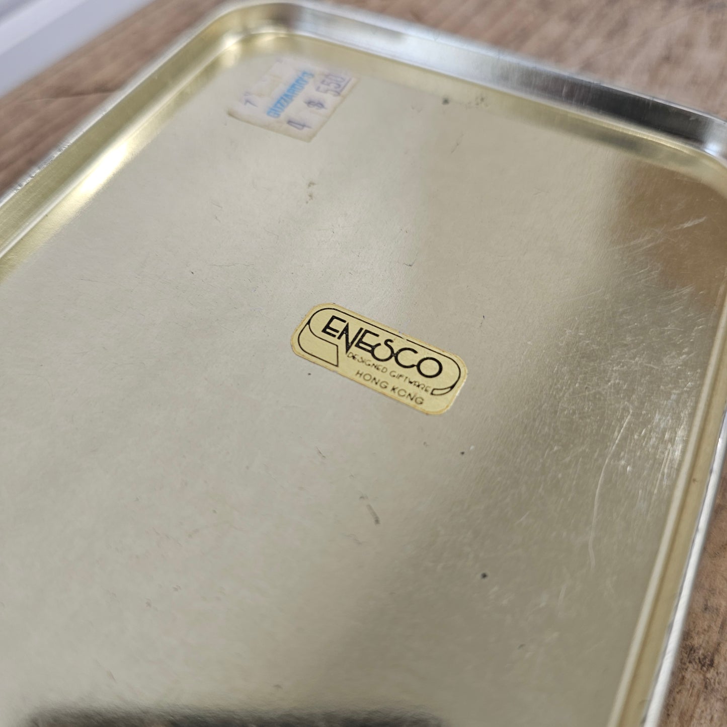1986 Duck Metal Tin Card Holder, Enesco Hong Kong