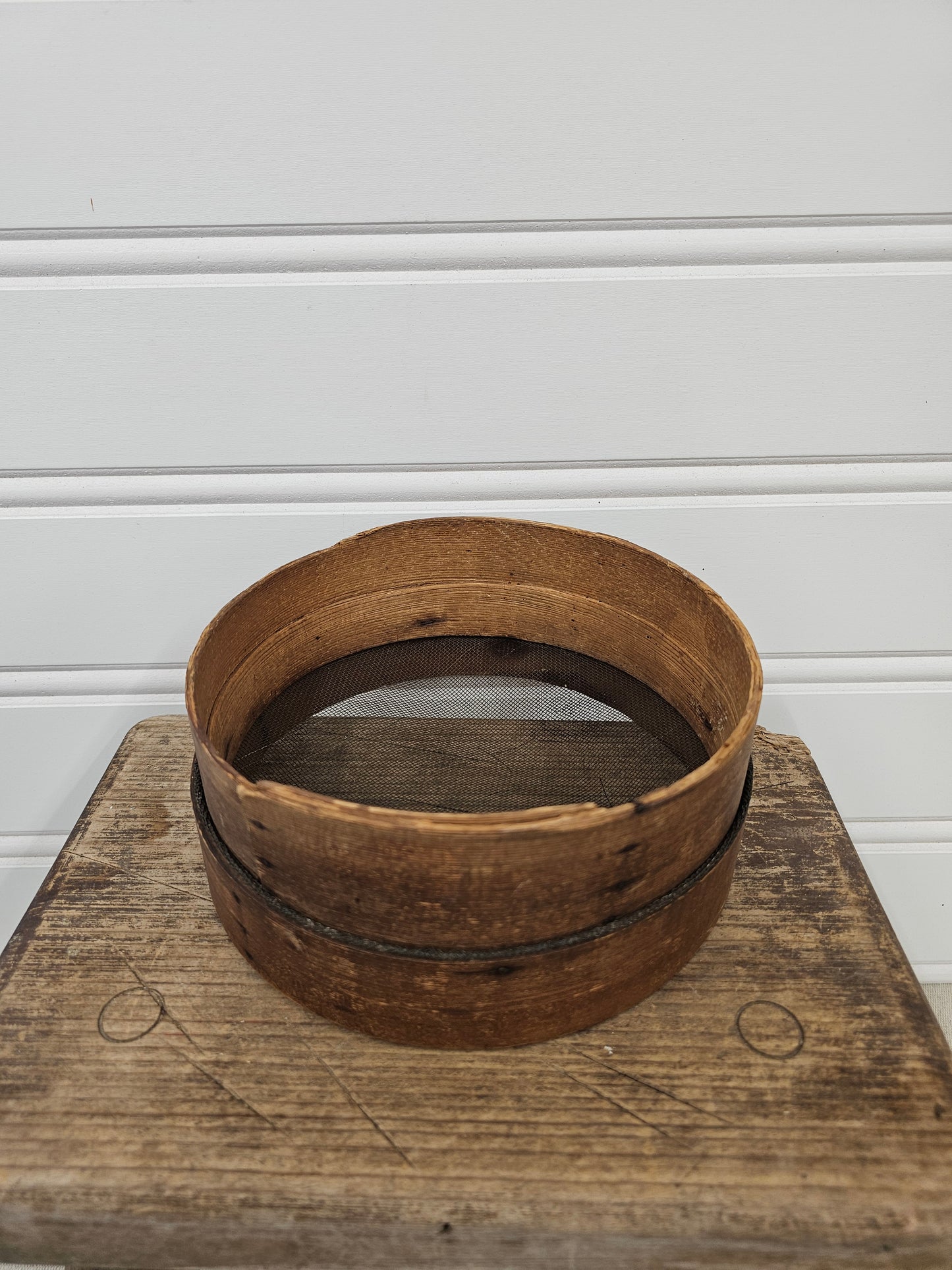 Vintage wooden sifter - very unique
