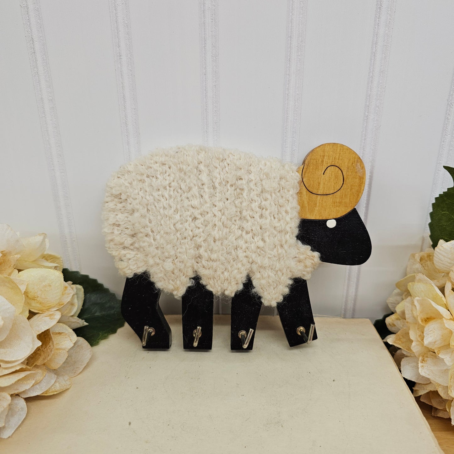 Wooden ram key holder