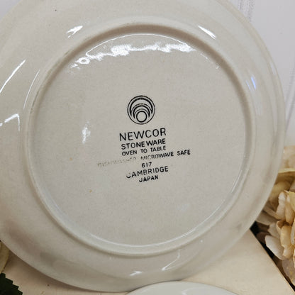 Set of Newcor Stoneware Salad Plate & Homer Laughlin China Saucer