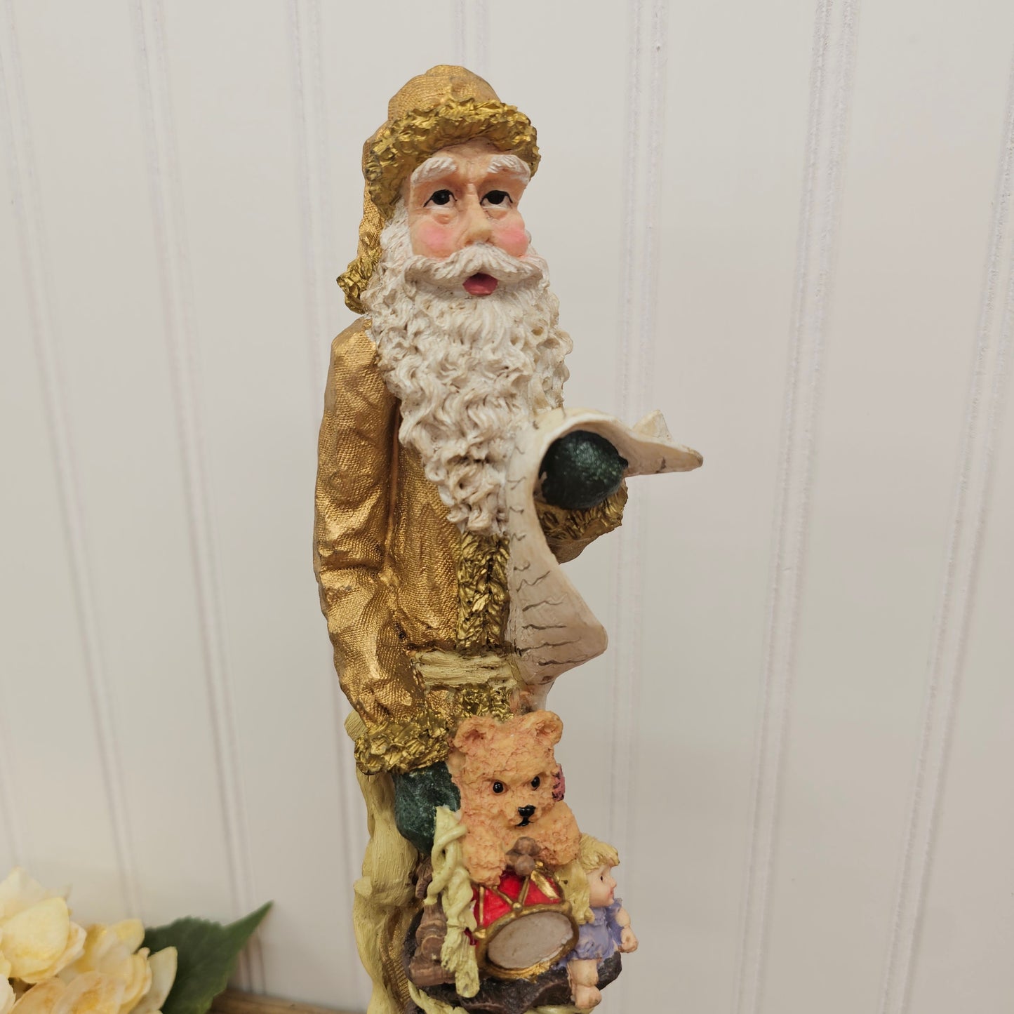 tall Gold Santa figurine