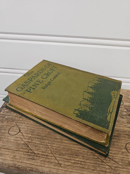 set of 3 vintage books - green