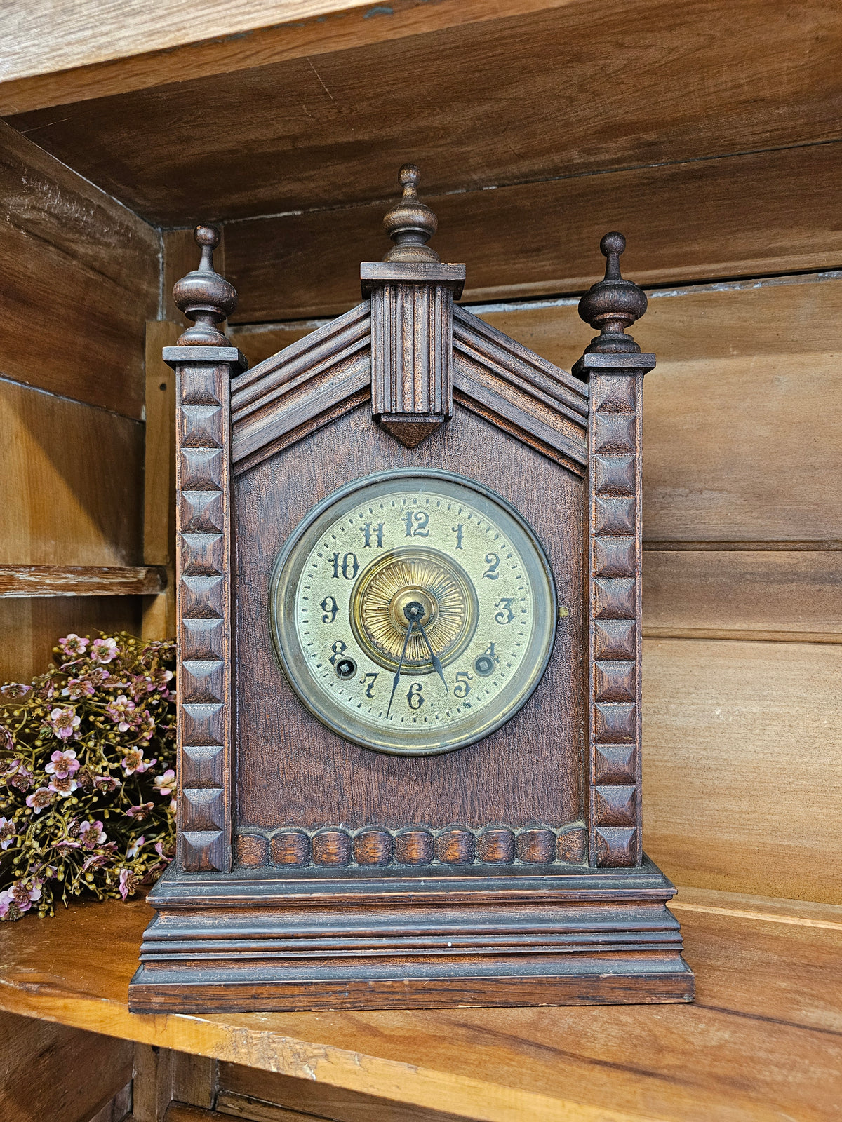 Beautiful Antique Ansonia mantle clock 9.5" x 14"