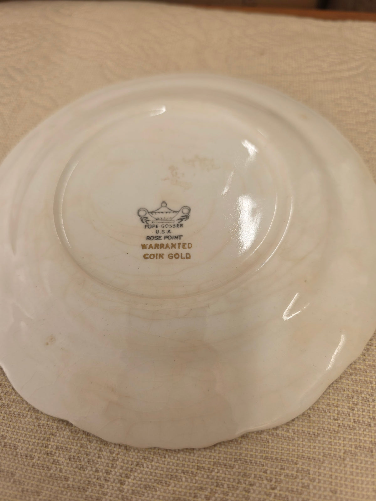 Vintage Rose Point Plates — Set of 2