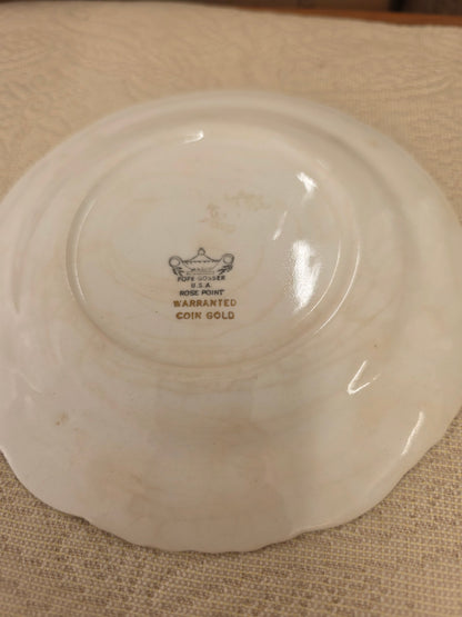 Vintage Rose Point Plates — Set of 2